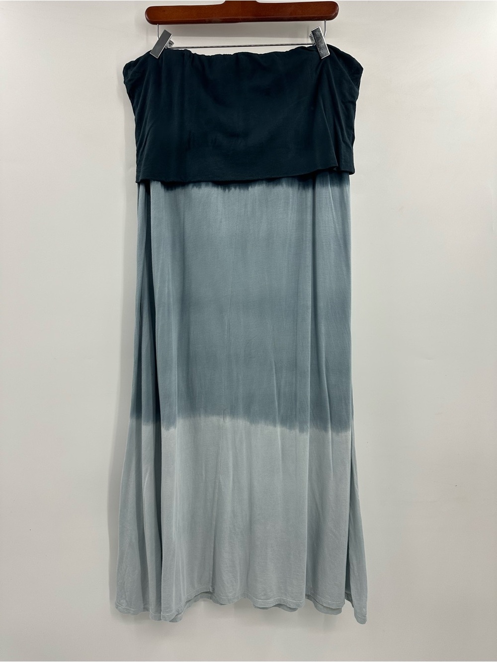 Johnny Was Ombre Maxi Skirt in Navy and Light Blue